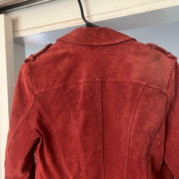Vero Moda Used Red suede leather jacket - Picture 5 of 11